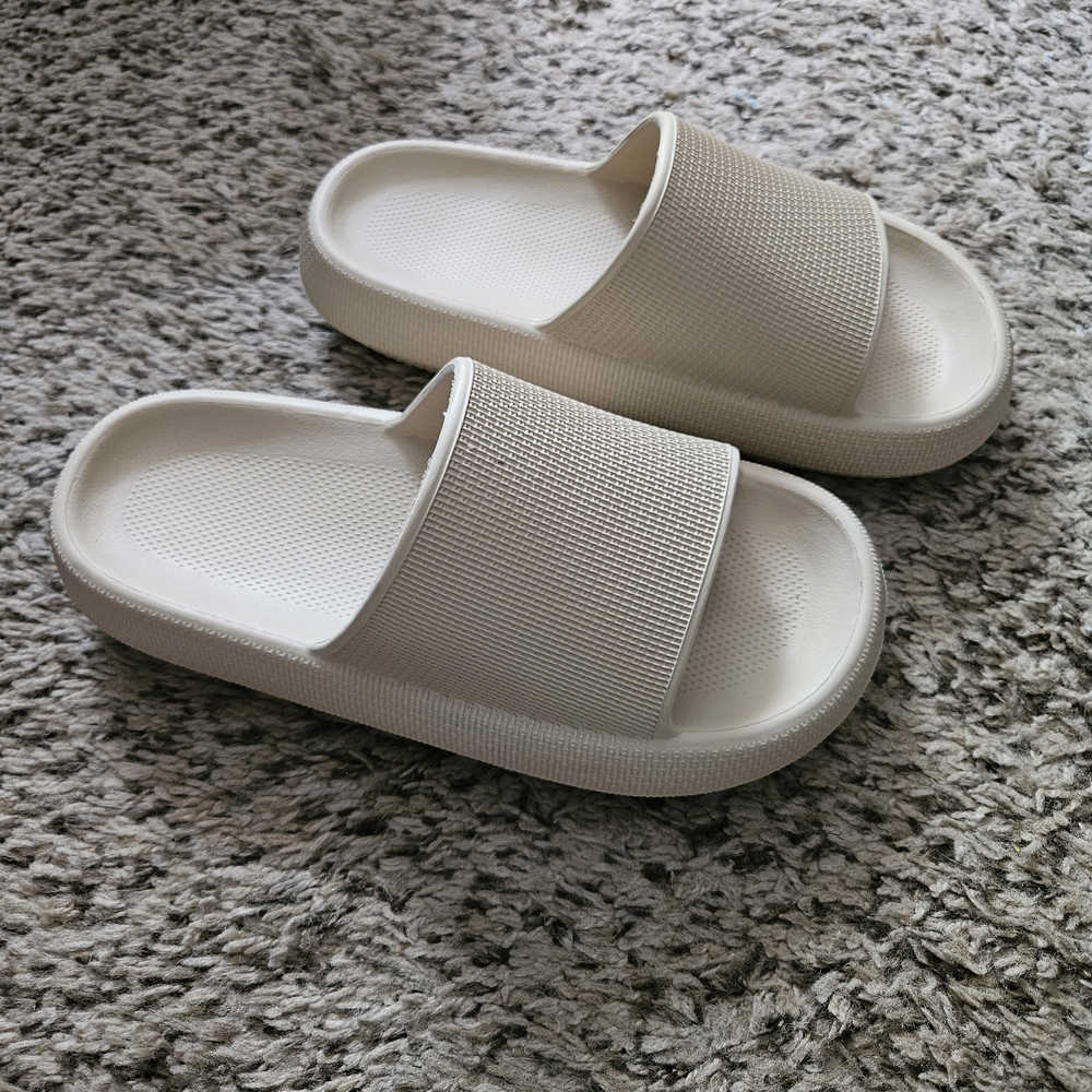 Cream Colored Slide Sandals Brand New!